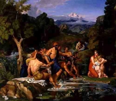 Latona e Zeus, nascita di Apollo e Artemide (Joshua Cristall)