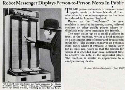 Precursore di twitter, 1935