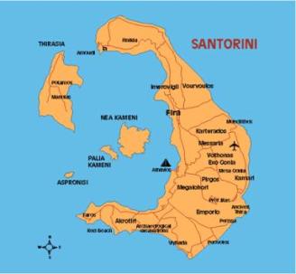Santorini - Mappa