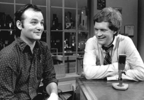 Bill Murray, durante la sua intervista come primo ospite del David Letterman Show, 1983