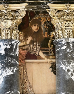 Gustav Klimt - Ancient Greece (The Girl from Tanagra) - Mural painting in the Kunsthistorisches Museum, Vienn, 1890