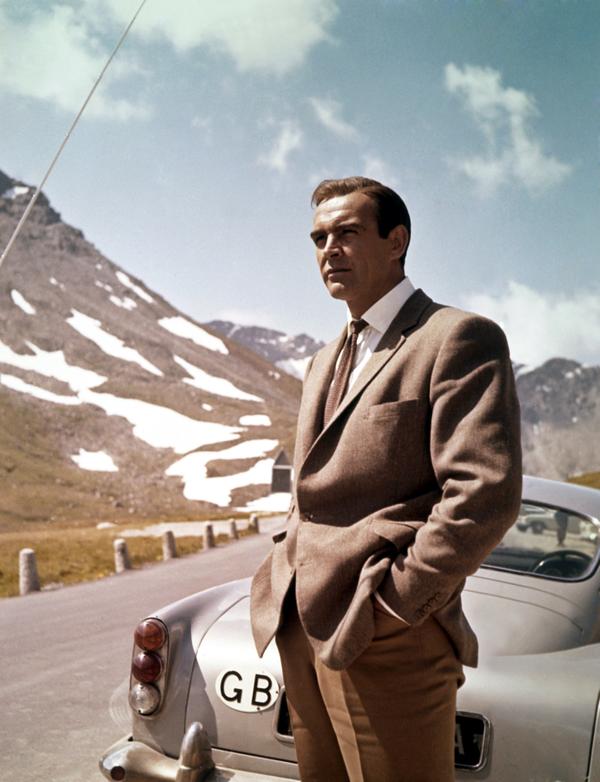 Sean Connery sul set di Goldfinger circa 1964