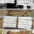 Una donna ebrea e una  palestinese protestano insieme nel 1973, 1992 e nel 2001