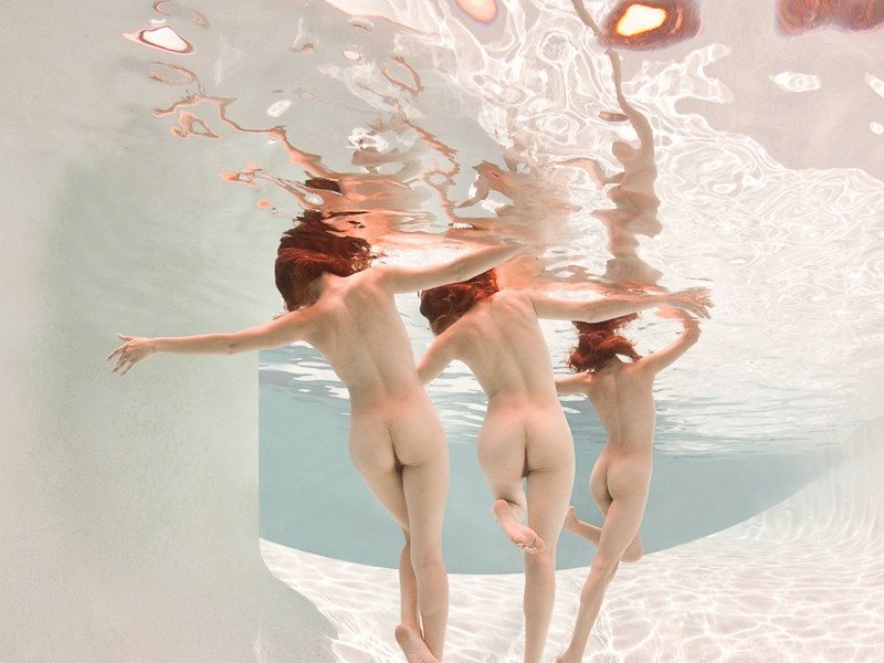 "Underwater Nude Trio 02" by Ed Freeman