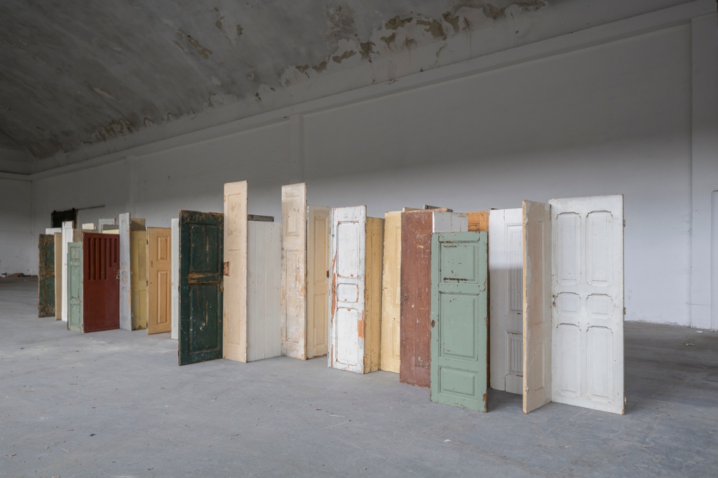 Pedro Cabrita Reis South Wing, 2016 wood circa 12 x 3 x 2,5 meters Art Unlimited, Basel 13 June 2016