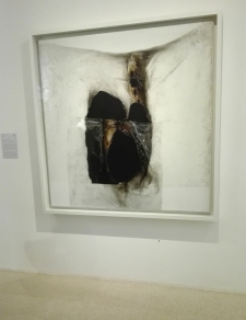 “Bianco B” (1965) by Alberto Burri @ Peggy Guggenheim Collection
