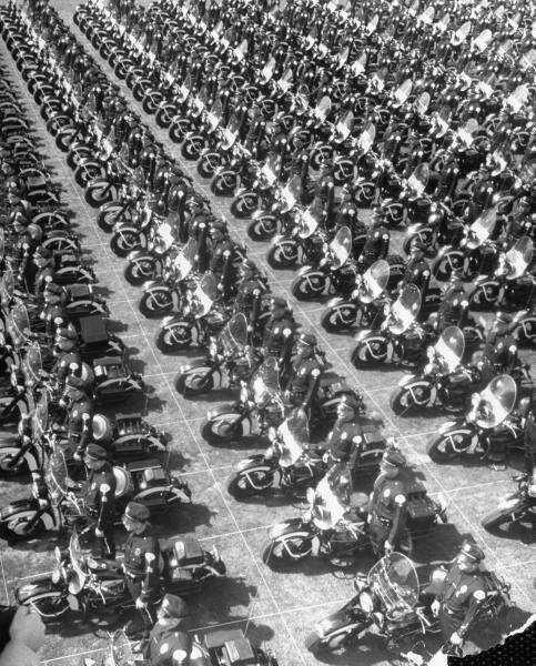 The Los Angeles Motorcycle Police Force, 1949