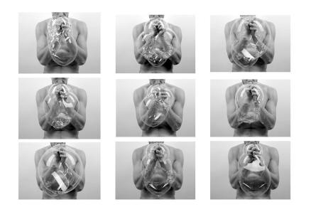 Self-portrait Blowing Sculptures (2010) by Yann Delacour