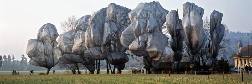 Christo and Jeanne-Claude. Wrapped Trees @ Fondation Beyeler and Berower Park, Riehen, Switzerland (1997-98)