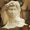 DAVID-19, marble sculpture by Francesco Filiberto Tonarelli