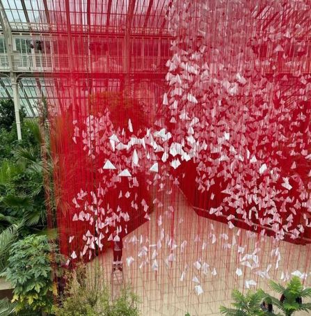"One thousand springs" by Chiharu Shiota